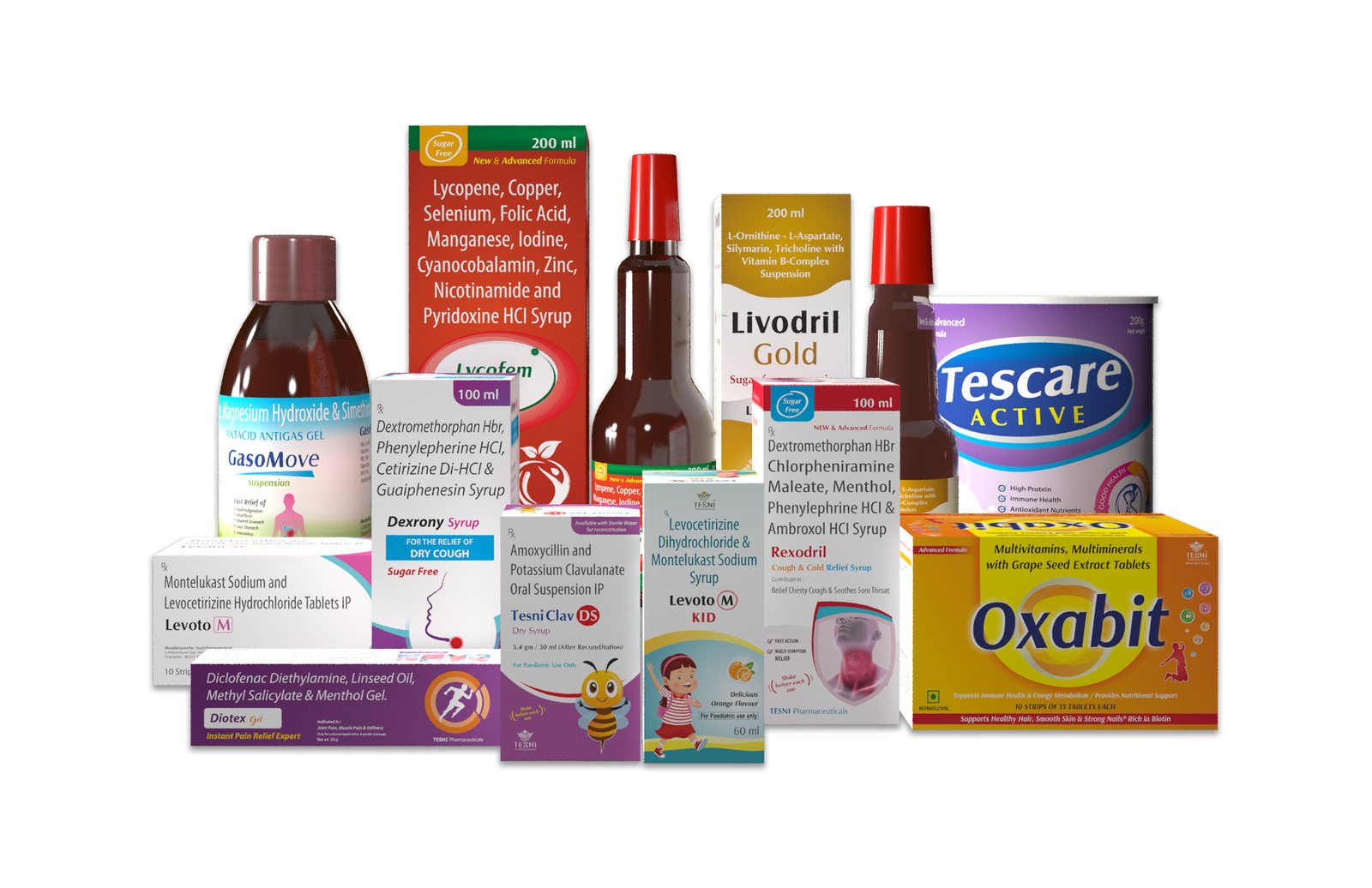 Tesni Pharma products lineup